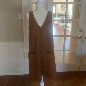 NWOT- Antonio Melani brown, suede sleeveless dress.